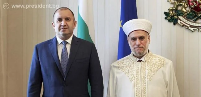 Румен Радев и главния мюфтия Мустафа Хаджи