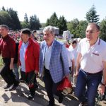 вляво е нужно преинсталиране, Кристиан Вигенин, Атанас Зафиров, Борислав Гуцанов (БСП) и президентът Георги Първанов (АБВ) на Бузлуджа, ляво обединение