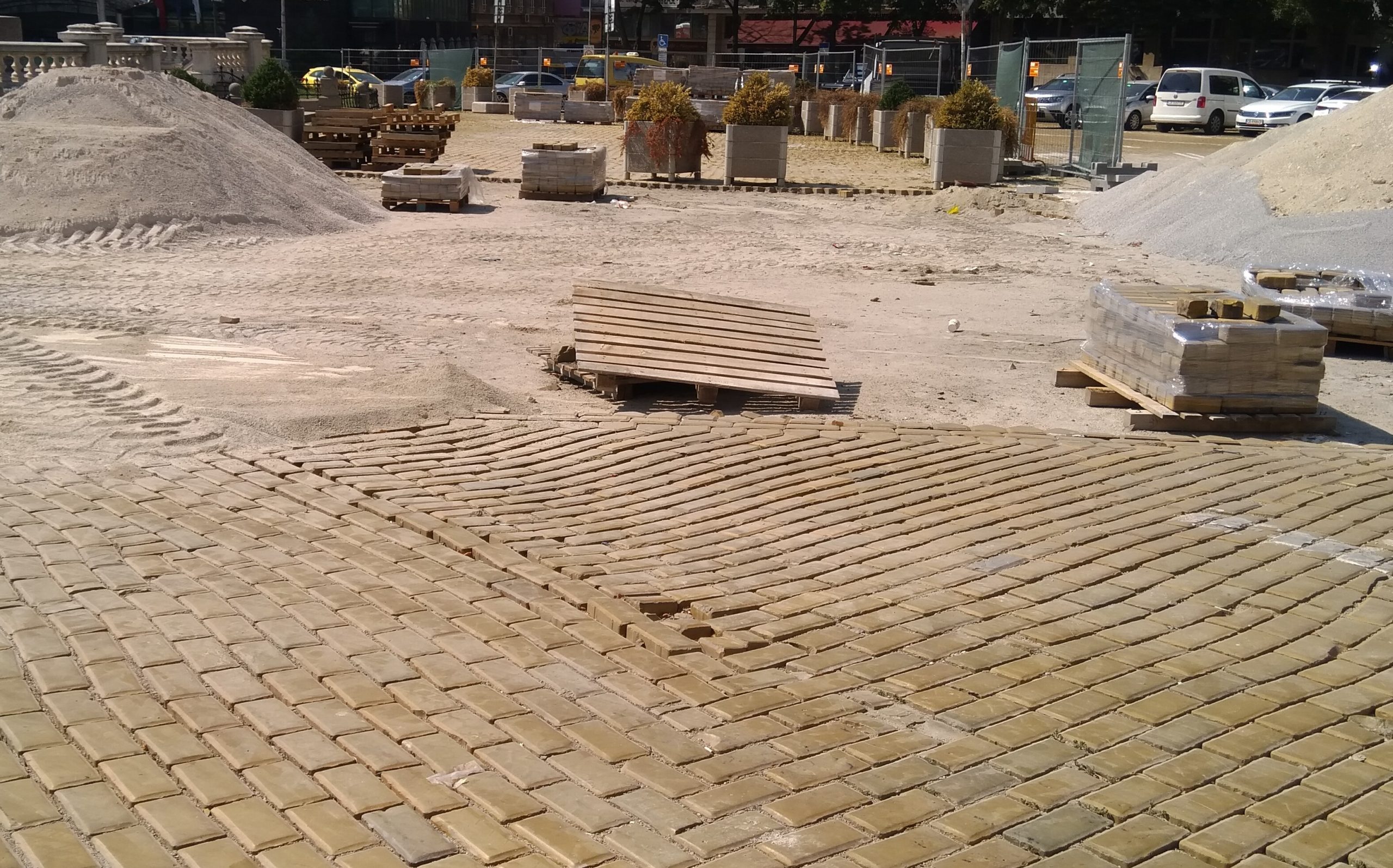 Ремонт жълти павета