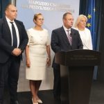 Представители на ПГ на "БСП за България" дават изявление след среща във връзка с предложената от ПП-ДБ "декларация за излизане на България от политическата криза", Иван Иванов, Филип Попов, Гергана Алексова, Мая Димитрова