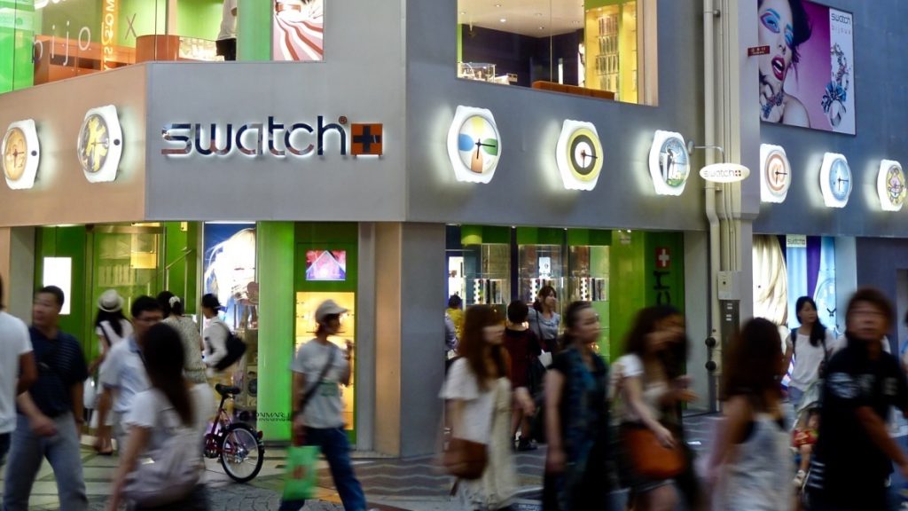 SWATCH Shop Clock Osaka Japan