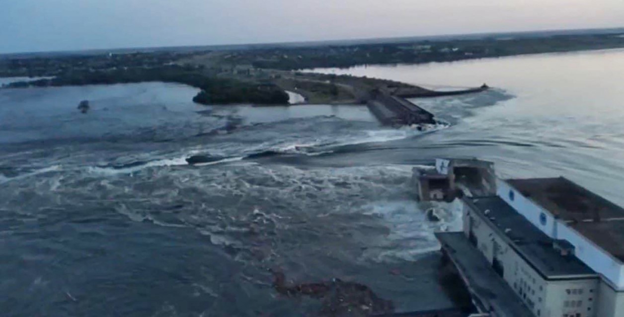 Стената на язовир "Нова Каховка"