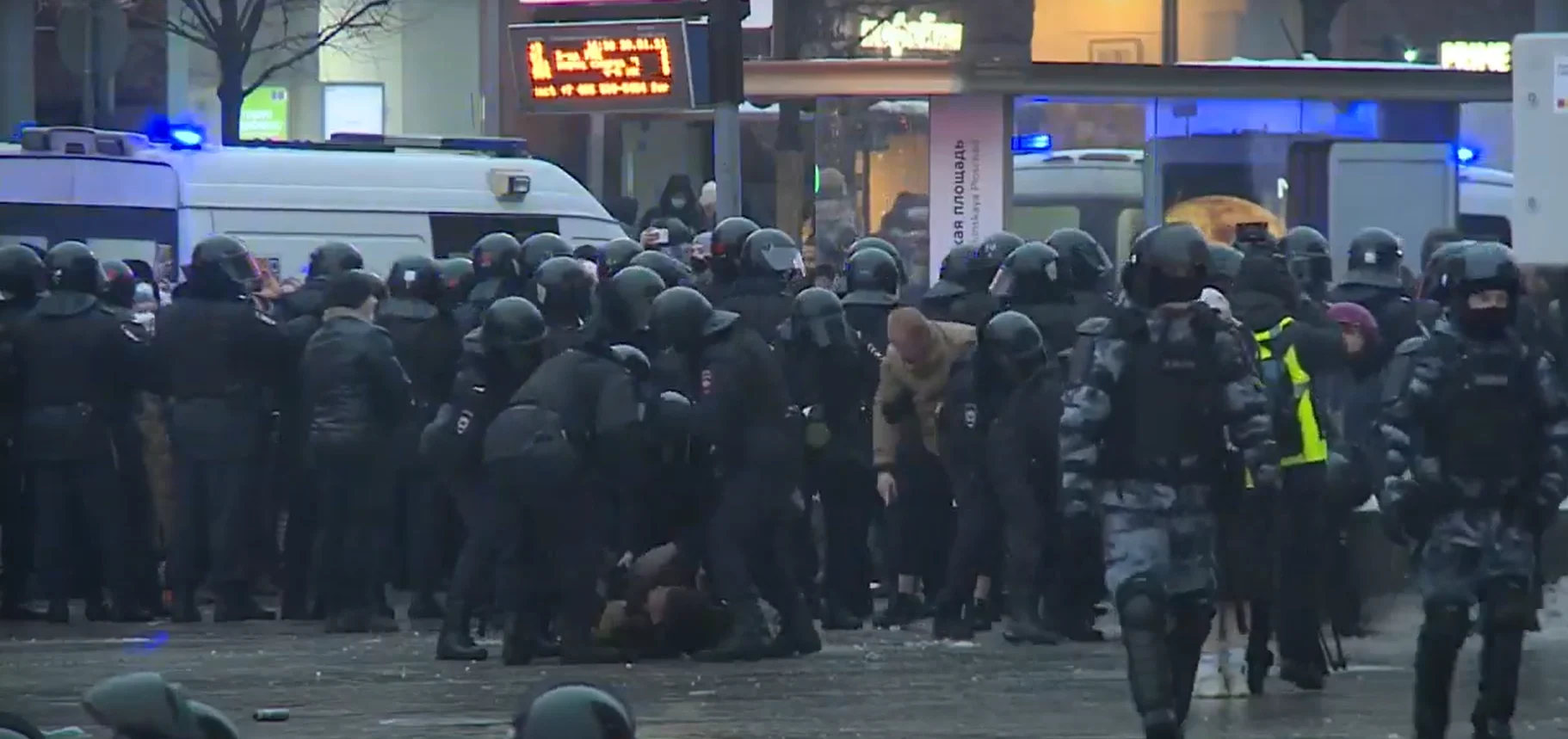 арести в Москва на протеста в подкрепа на Навални