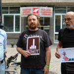 Протест пред БНТ срещу избора на Кошлуков