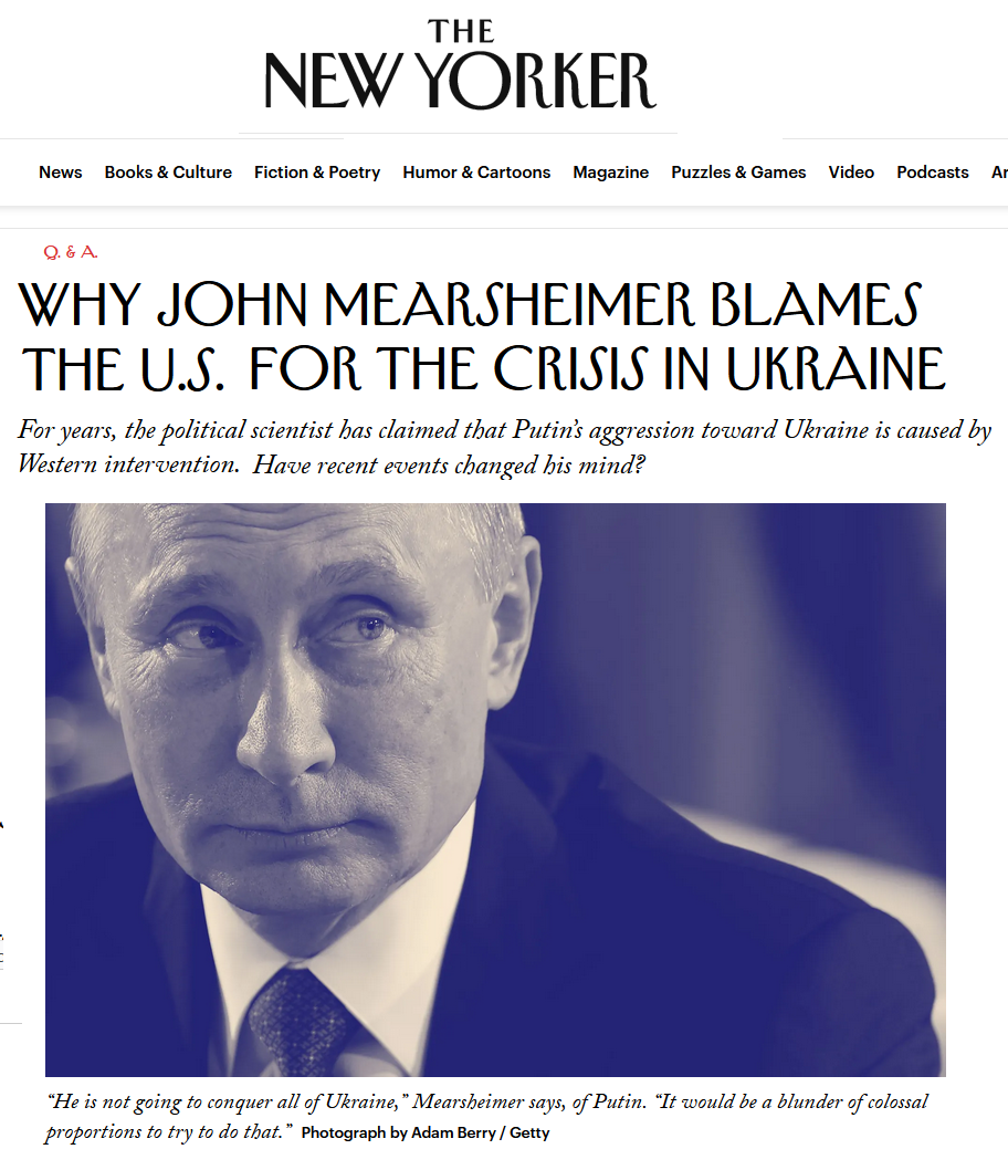 Путин - Украйна - Ню Йоркър - интервю