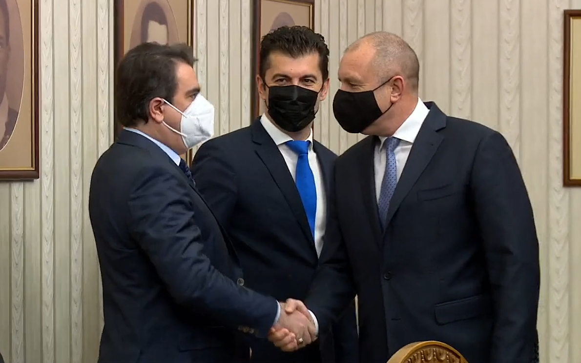 Президентство консултации за правителство Продължаваме промяната Кирил Петков Румен Радев