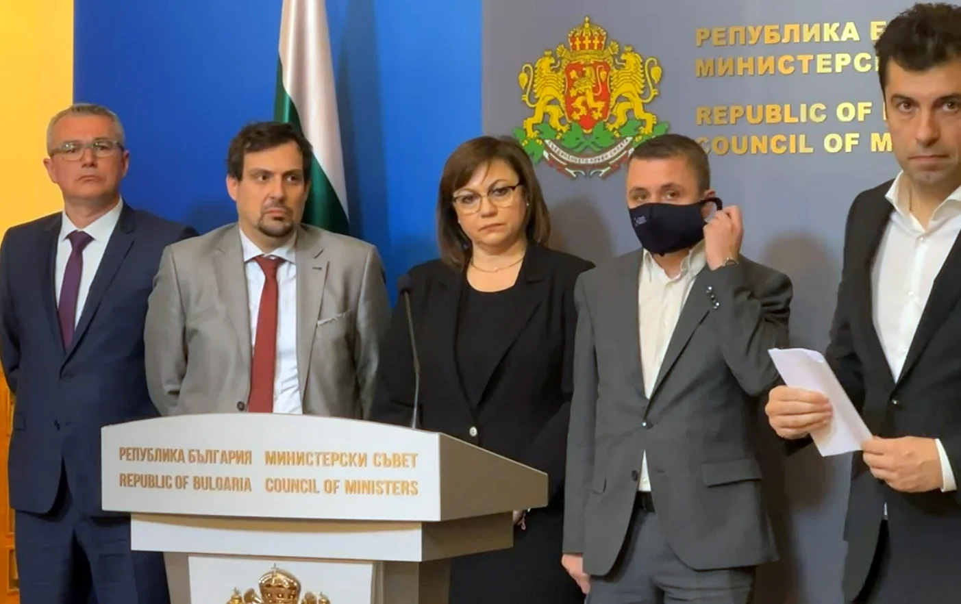 Министерски съвет пресконференция след срещата с БПГА Кирил Петков Корнелия Нинова