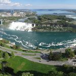 Изглед от кулата Skylon до Ниагарския водопад