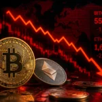 Биткойнът падна под 56 000 евро: Етериумът също е на загуба, пазарът на криптовалути е под натиск
