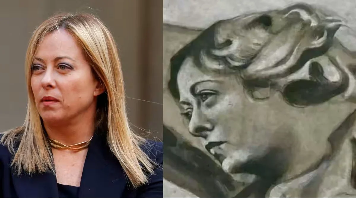 Ангел с лицето на Джорджа Мелони предизвика скандал в римска базилика