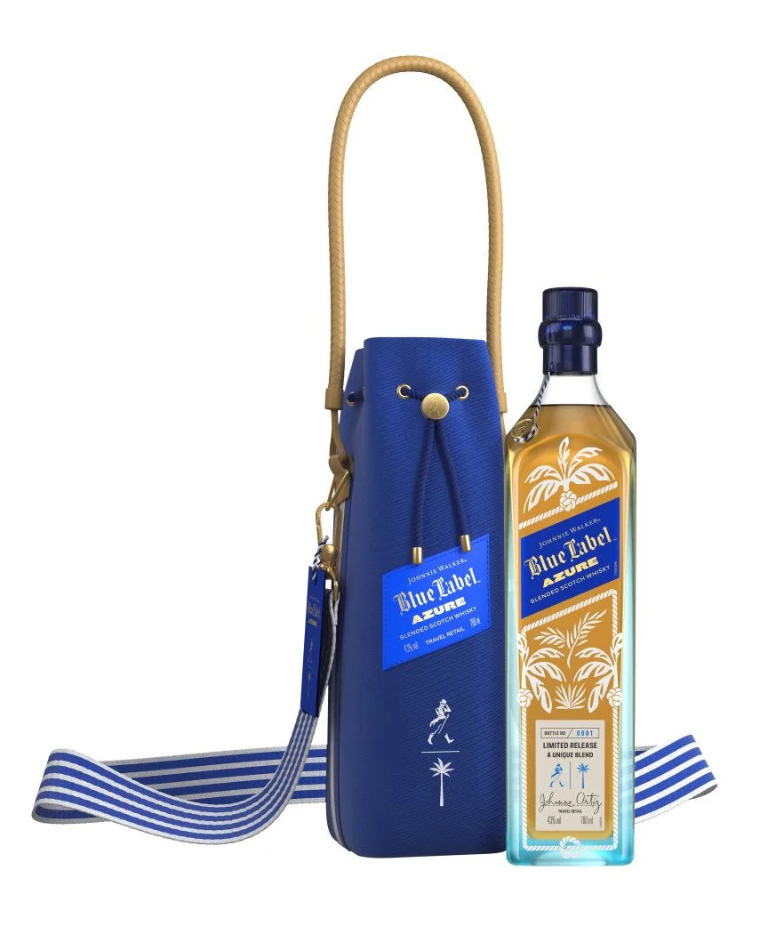 Johnnie Walker представя лимитираното уиски Blue Label Azure за пътуващи и летища