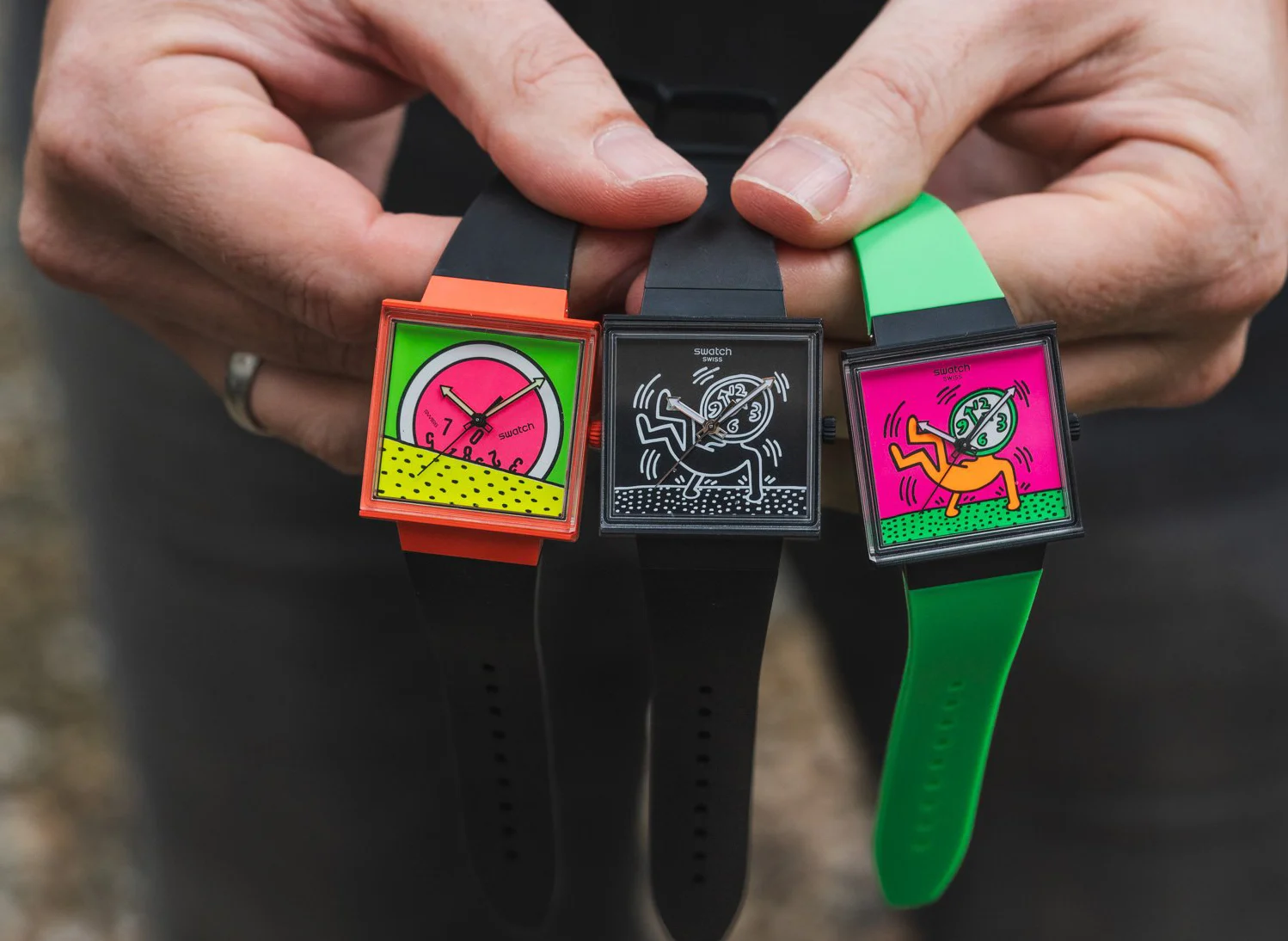 Новите часовници "Break Free" на Swatch завладяни от творчеството на Кийт Харинг