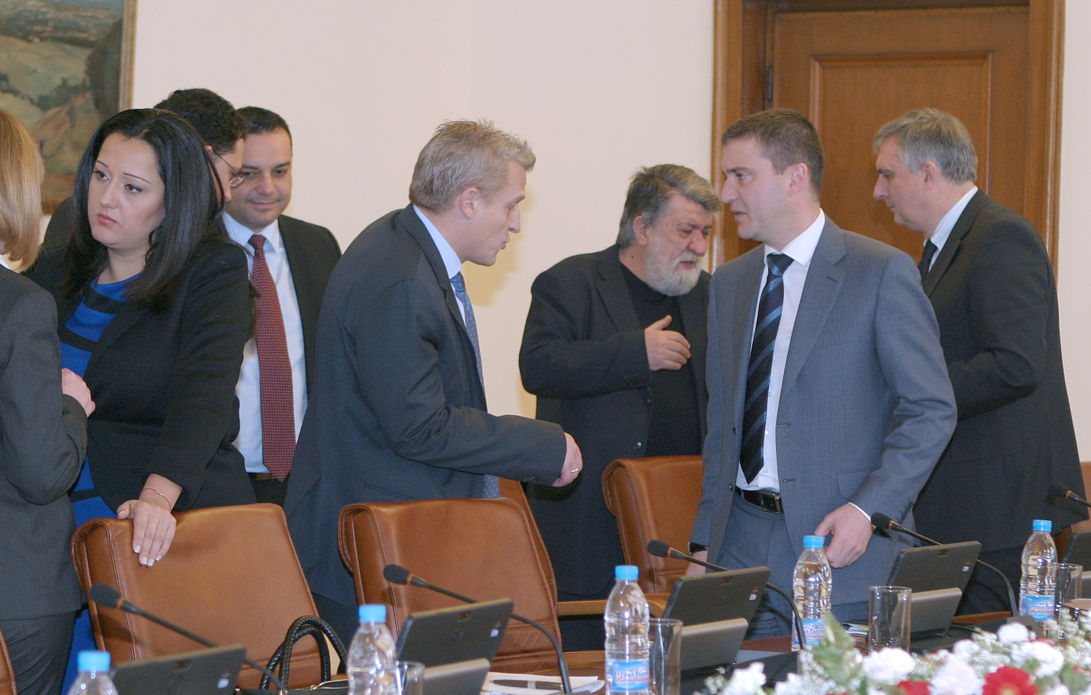 Министерски съвет заседание Лиляна Павлова мин. на регионалното развитие Ивайло Московски - мин. на транспорат Петър Москов - мин. на здравеопазването Владислав Горанов - мин. на финансите