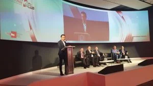 министърът на иновациите и растежа Даниел Лорер при откриването на международната конференция Automotive&Mobility Forum 2022