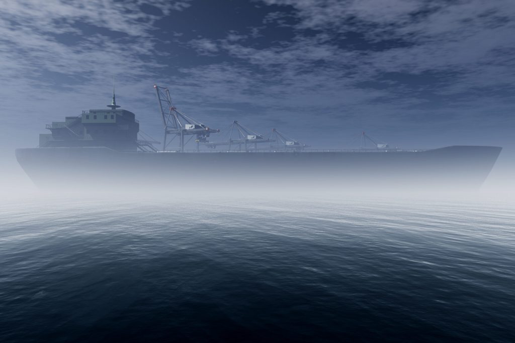 cargo tanker ship in heavy fog 40146508 bigstock scaled 1