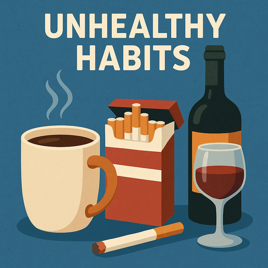 Кафето, цигарите и алкохолът са най-разпространените нездравословни навици на българите, показва европейско проучване