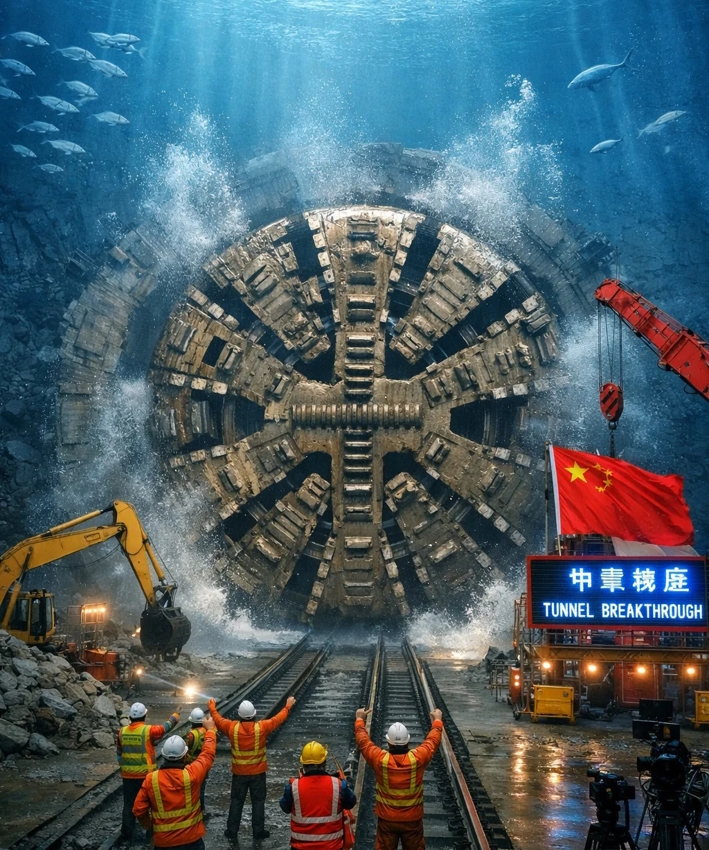Китай завърши изкопаването на най-дългия подводен тунел за високоскоростни влакове