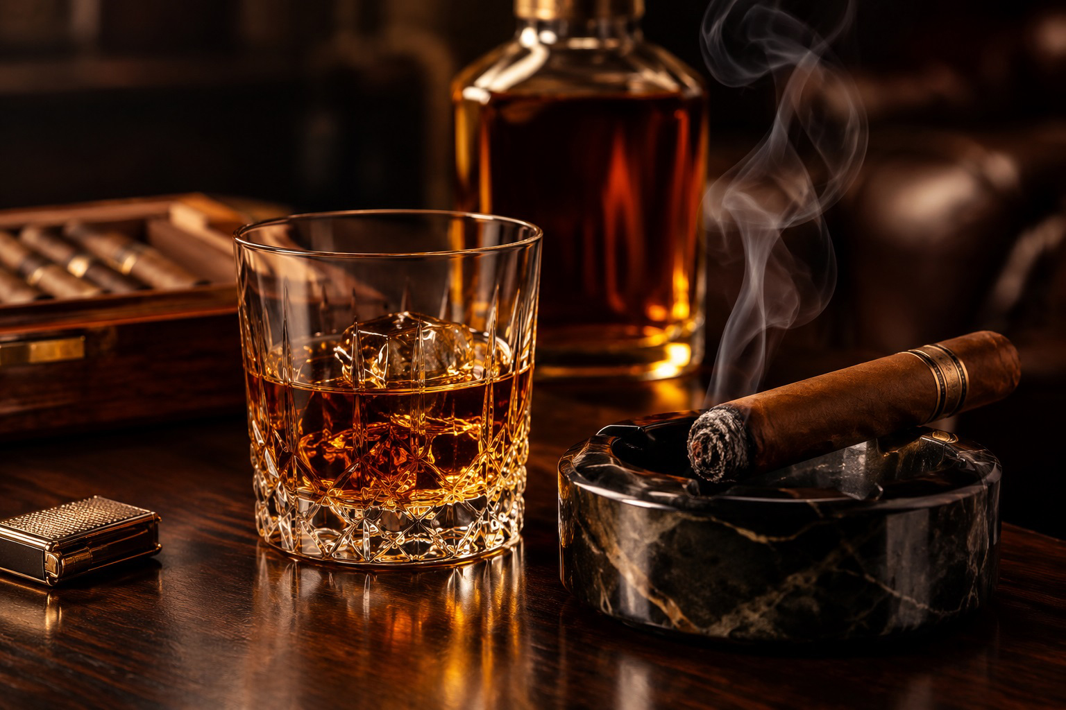Уиски за пура – какво представлява cigar-blend whiskey