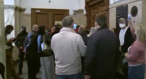 Протест в Съдебната палата