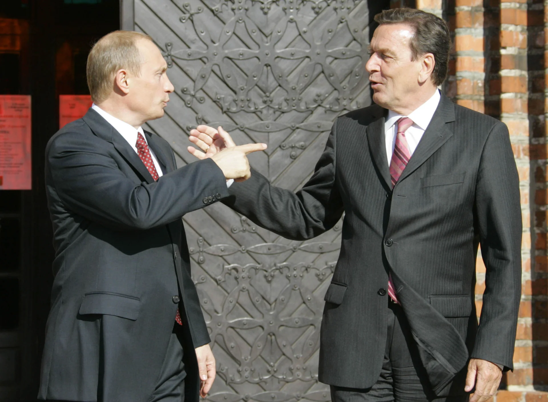 Владимир Путин и Герхард Шрьодер