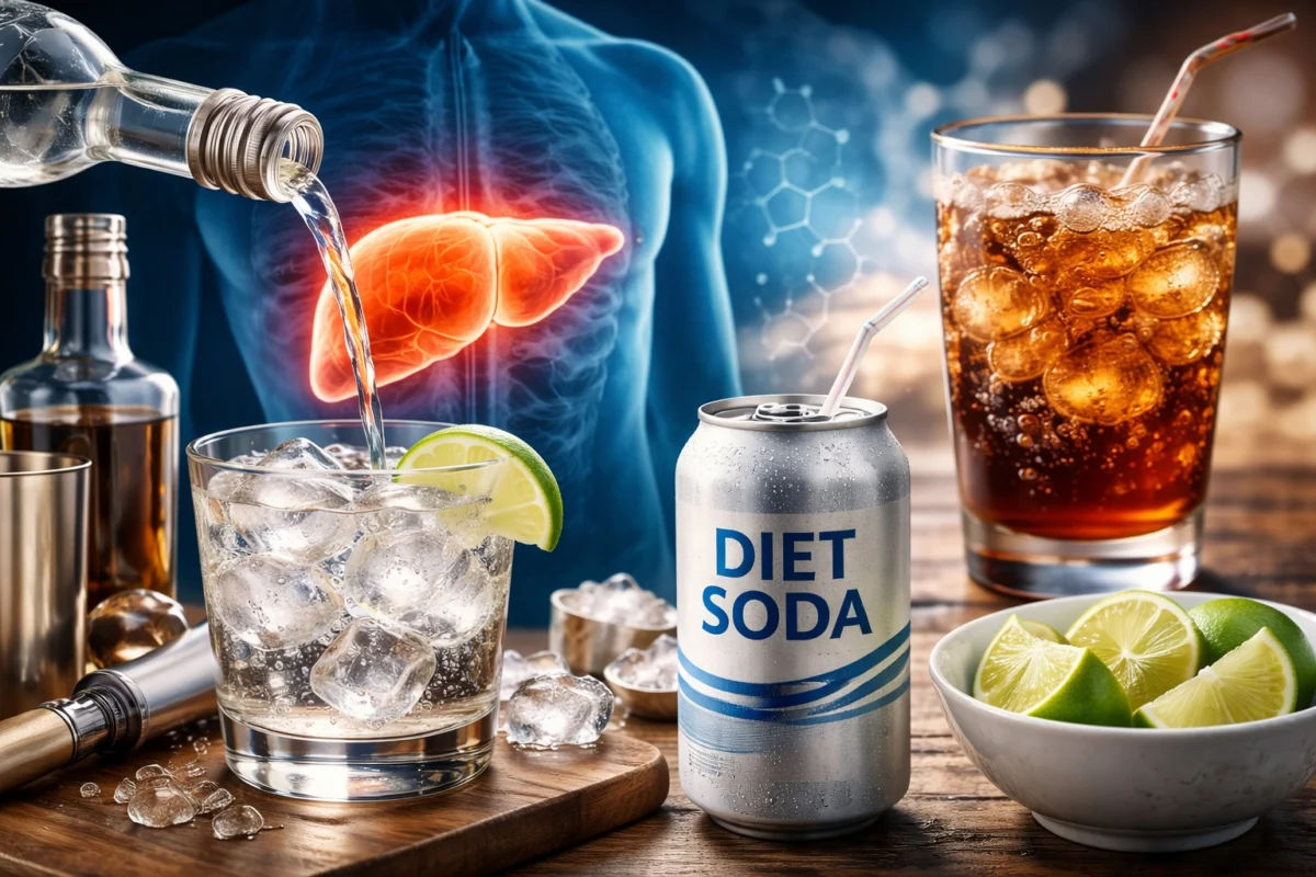 Какво се случва с черния ви дроб, когато пиете алкохол с диетична газирана напитка