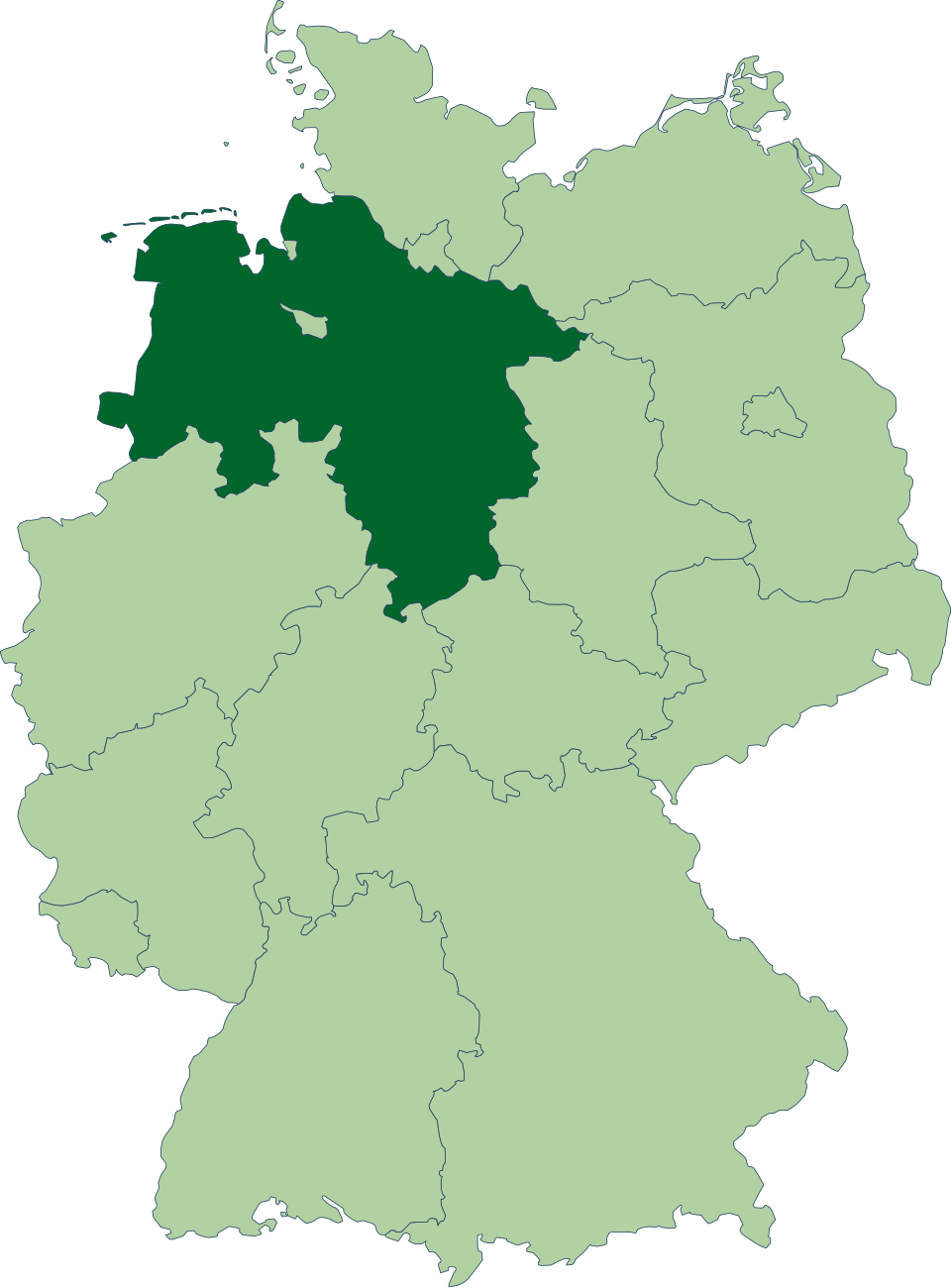 dolna saksoniya deutschland lage von niedersachsen