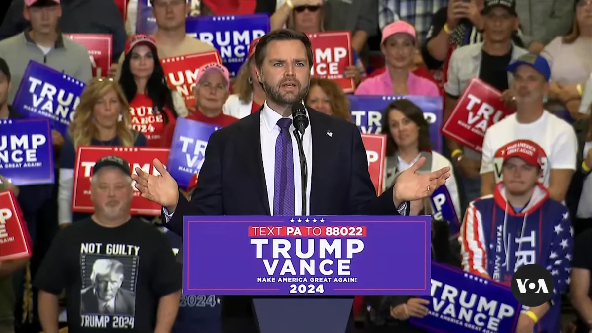 dzhej di vans jd vance speaking at a rally in wilmington north carolina