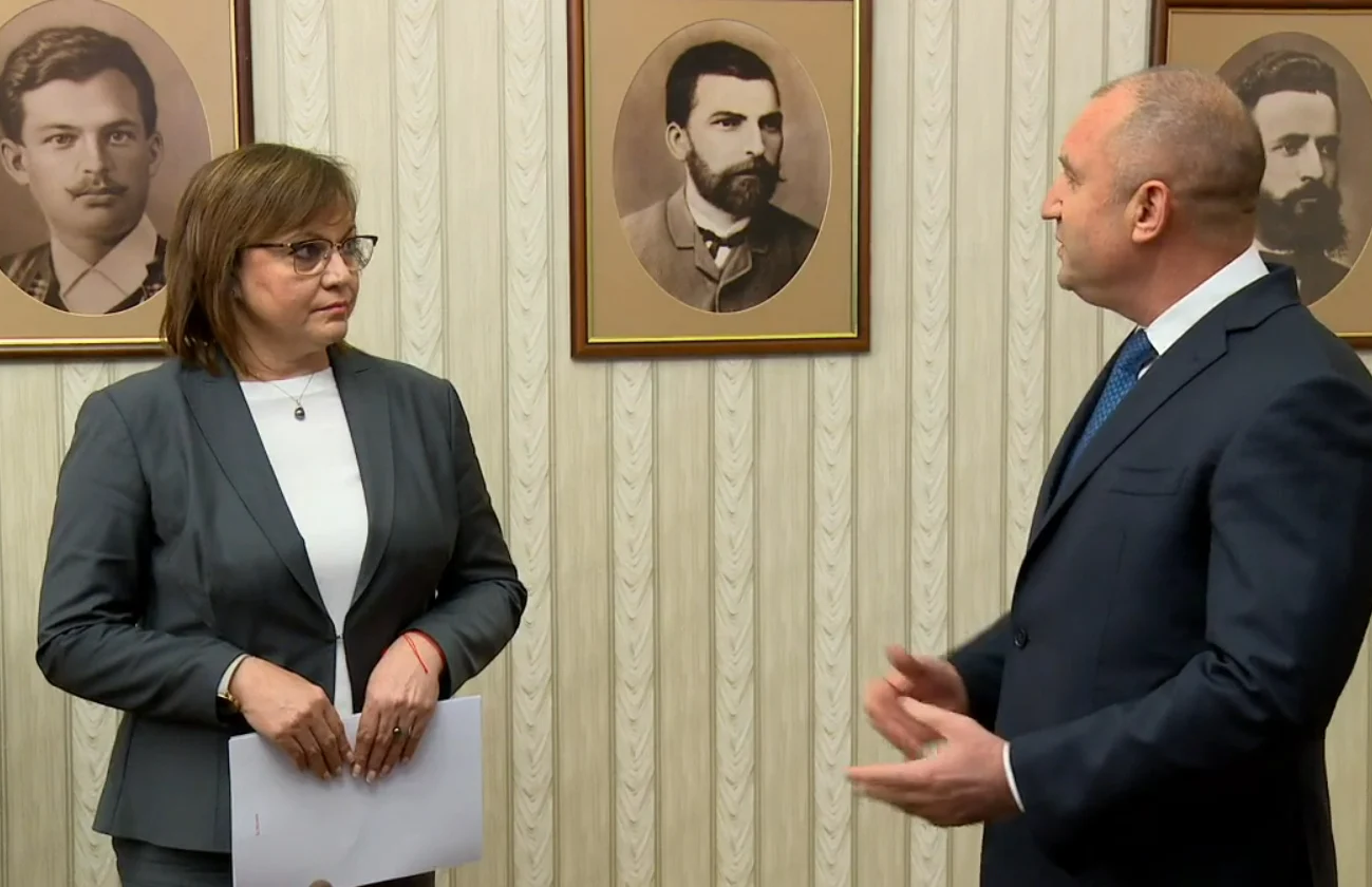 Президентство връщане на проучвателен мандат БСП Корнелия Нинова Румен Радев