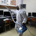 коронавирус гърция училище училища дезинфекция