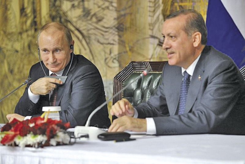 Russian President Vladimir Putin and Turkish Prime Minister Recep Erdogan.