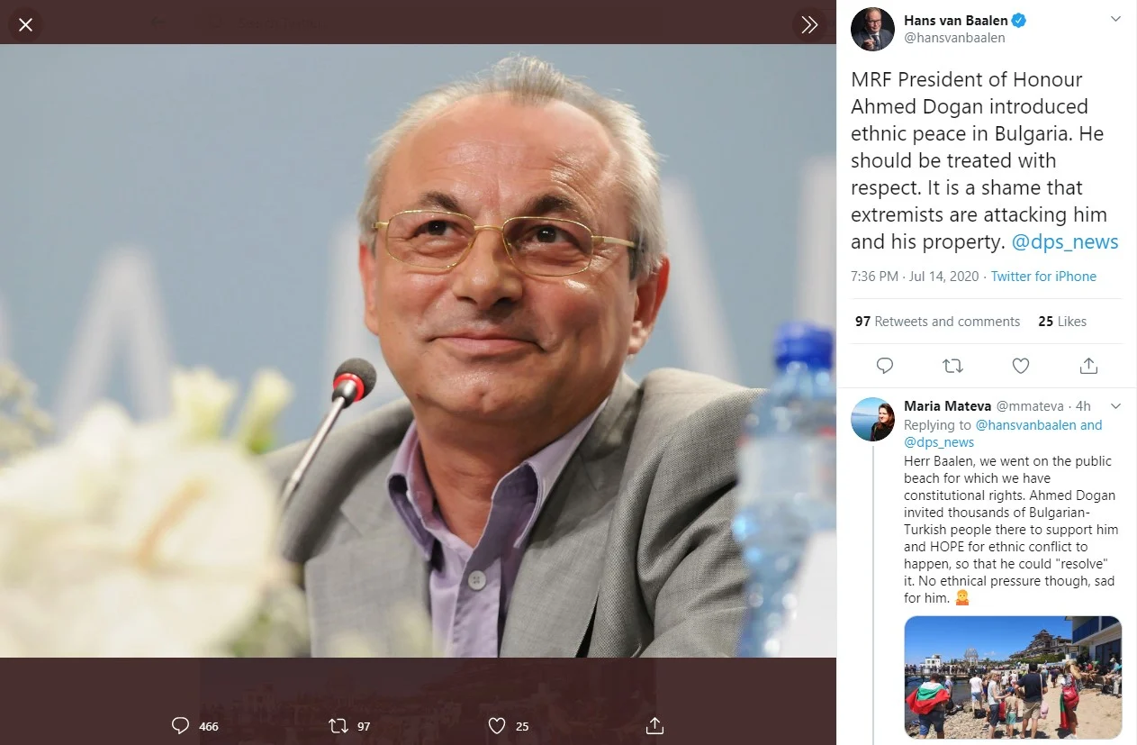 ханс ван баален бален алде ахмед доган росенец