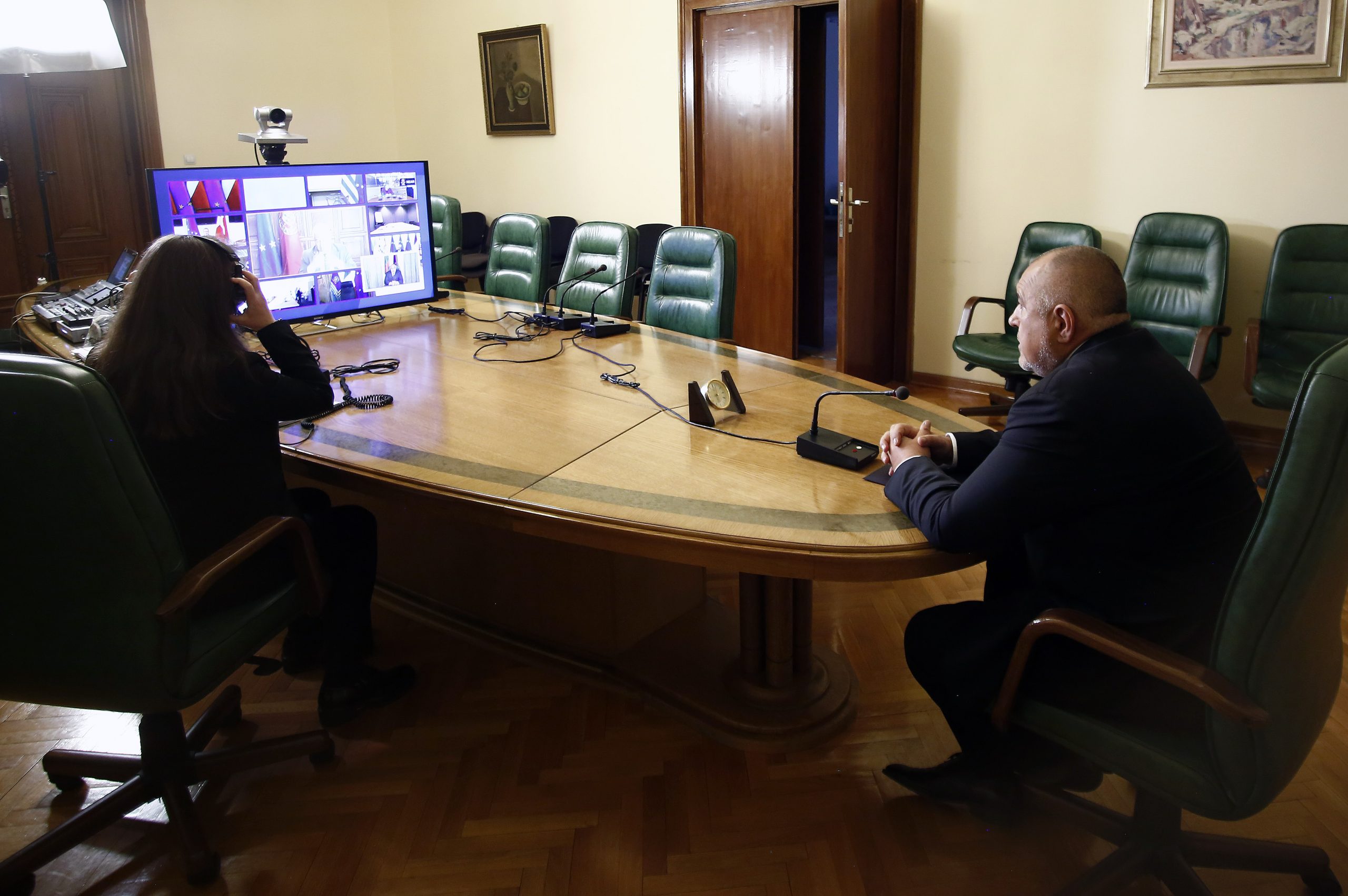 Министерски съвет Бойко Борисов в консултативно заседание на Европейския съвет във връзка със заболяването COVID-19