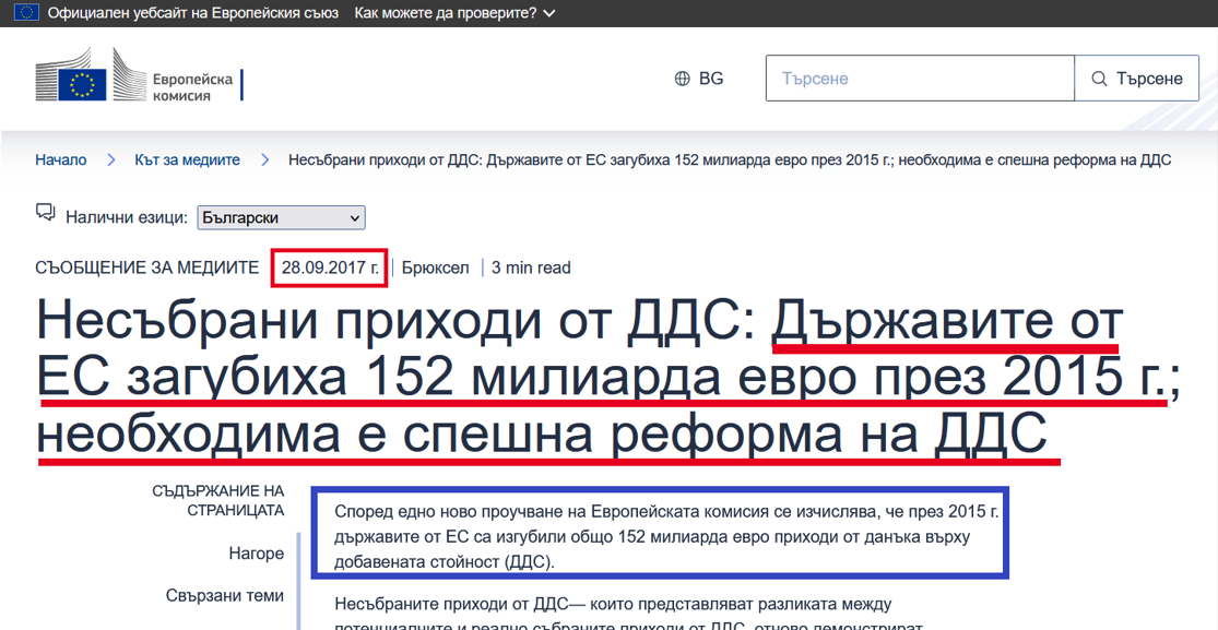 es dds 152 miliarda evro zagubi