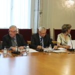 Парламент членовете на Фискалния съвет на България запознаха медиите с дейността на Съвета от създаването му през 2015 г. до момента. Юнал Тасим Григорий Вазов Борис Грозданов Дора Андреева Любомир Дацов