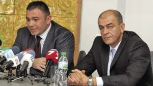 Главният секретар на МВР Светлозар Лазаров и шефът на полицията Тодор Гребенаров отчитат