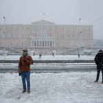 Сняг снеговалеж гърция Атина