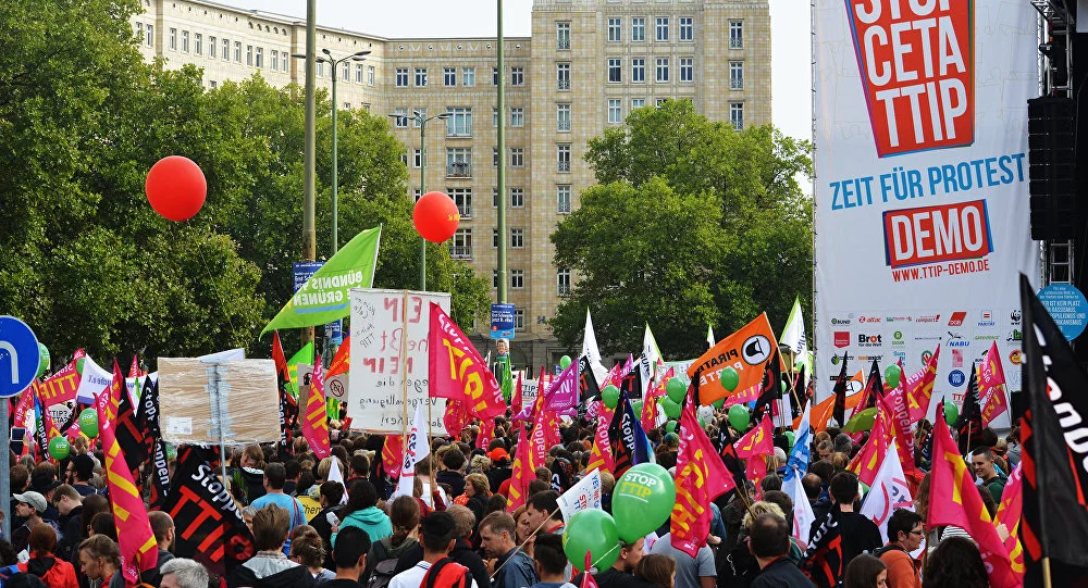 протест германия