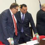 Министърът на транспорта и съобщенията Ивайло Московски участва в научно–практическа конференция на тема „Мобилността в един свързан свят“. Петър Мутафчиев - бивш министър на транспорта Стати Статев - ректор на УНСС Форумът е организиран от УНСС