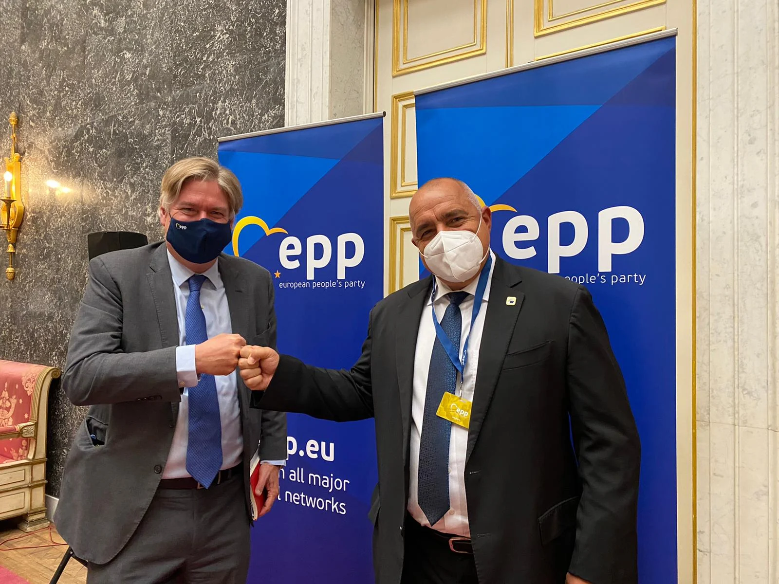 Бойко Борисов и генералният секретар на ЕНП Антонио Лопес