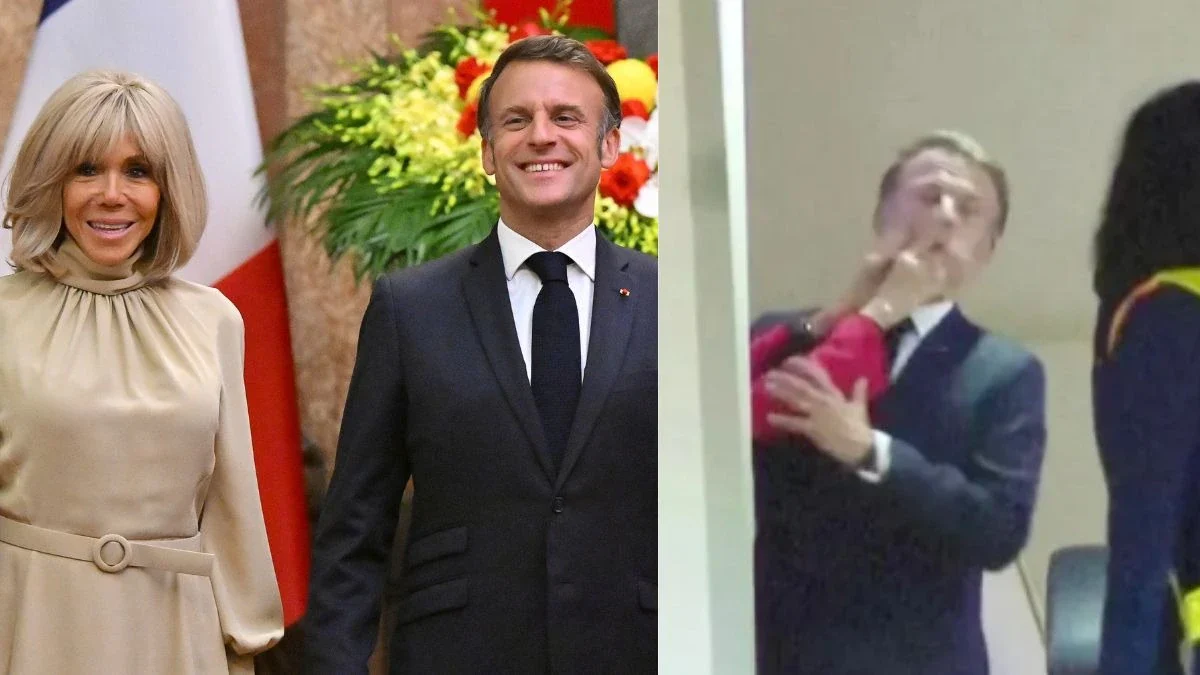 french president emmanuel macron with his wife brigitte 264115441