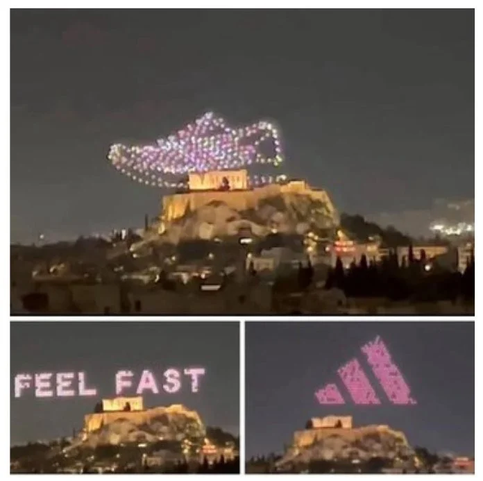 Гърция съди Adidas заради дрон шоу осветило Акропола без разрешение