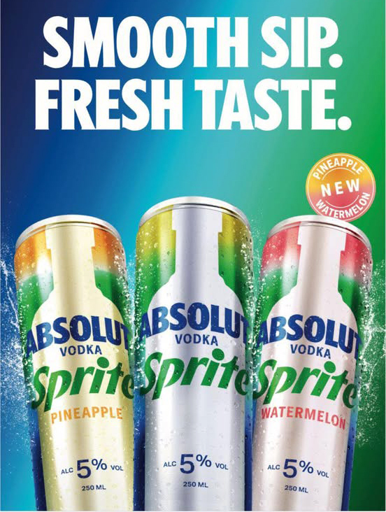 Absolut Vodka & Sprite представят RTD напитка с вкус на диня за лятото