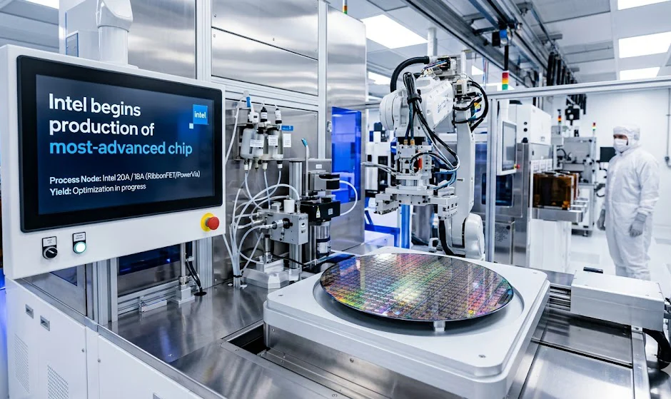 Intel започна тестово производство на най-новите си чипове 18A-P