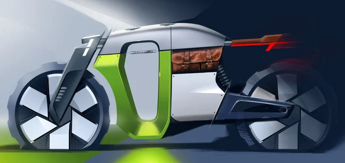 Škoda представи концепция за ретро електромотоциклет в духа на Slavia B