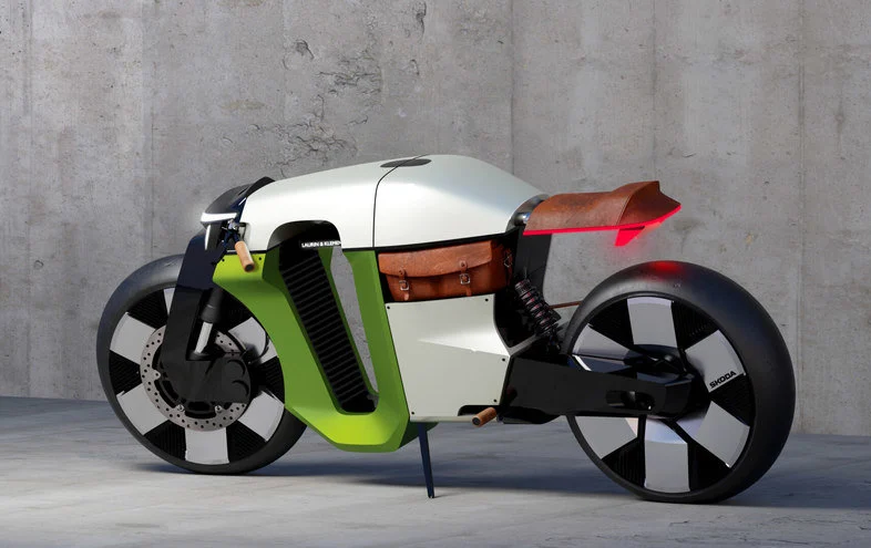 Škoda представи концепция за ретро електромотоциклет в духа на Slavia B