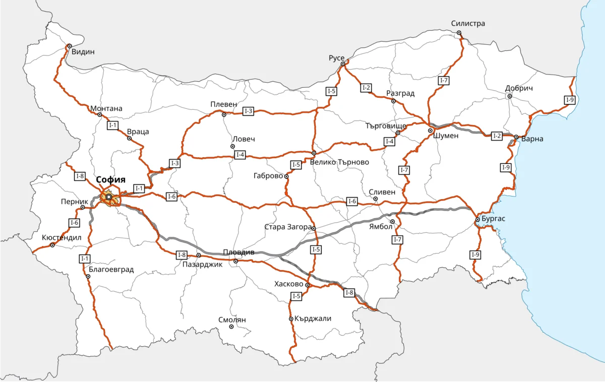 karta na parvoklasnite patistha ot republikanskata patna mrezha na balgariya bulgaria roadmap