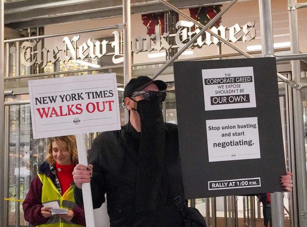 Технологичният екип на The New York Times обяви стачка преди изборите