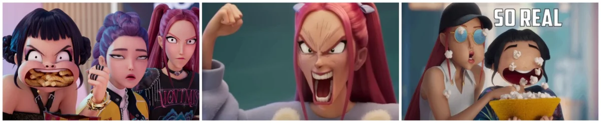 Колаж с някои от най-смешните физиономии в анимацията