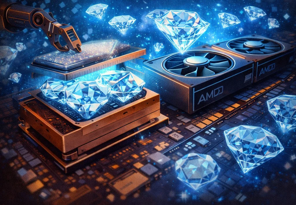 Лабораторно създадени диаманти охлаждат AI сървъри на стойност 300 млн. долара