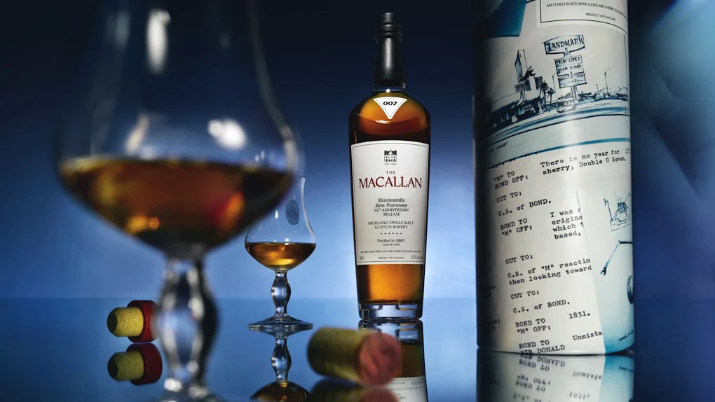 Macallan представя уиски "Diamonds Are Forever 55th Anniversary Release" в чест на Джеймс Бонд